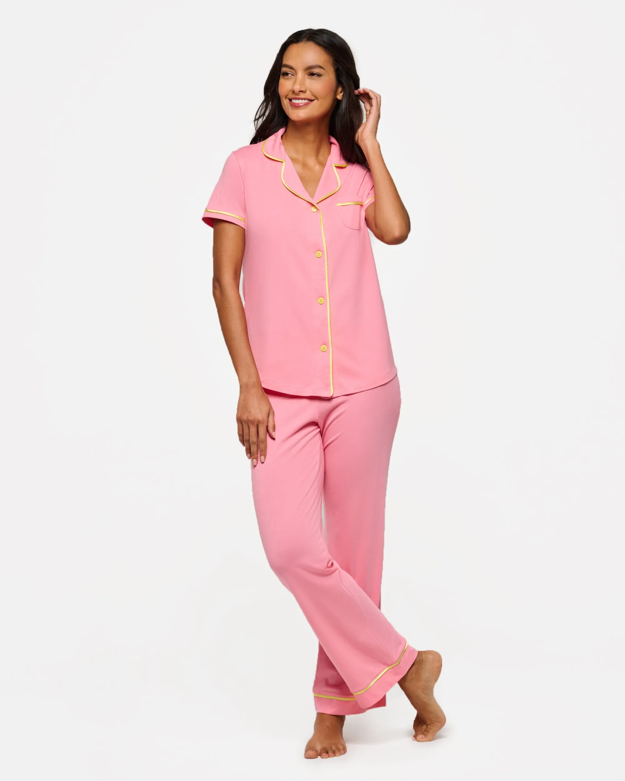 Cosabella Bella Short Sleeve Top & Pant Pajama Set